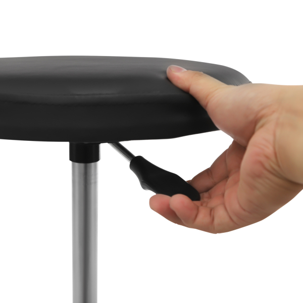 Asiento de taller redondo con ruedas, asiento neumático de garaje, asiento neumático de taller con ruedas - Negro Asiento de taller redondo con ruedas, asiento neumático de garaje, asiento neumático de taller con ruedas - Negro