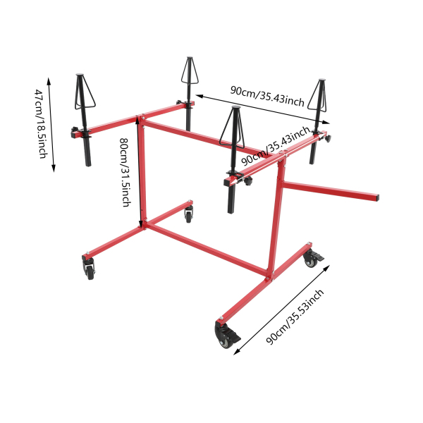 Soporte para Pintar Llantas, Soporte para Pintar Llantas, Soporte para Reparación de Autos - Rojo Soporte para Pintar Llantas, Soporte para Pintar Llantas, Soporte para Reparación de Autos - Rojo