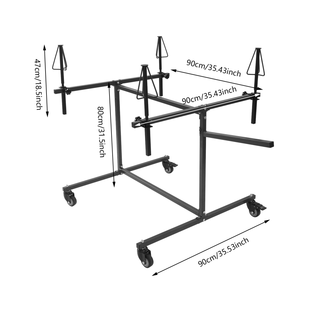 Soporte para Pintar Llantas, Soporte para Pintar Llantas, Soporte para Reparación de Autos - Negro