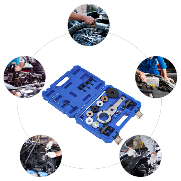 Kit de herramientas de bloqueo de árbol de levas de cadena de distribución del motor, sincronización del cigüeñal de para VW AUDI 1,8/2,0 Kit de herramientas de bloqueo de árbol de levas de cadena de distribución del motor, sincronización del cigüeñal de para VW AUDI 1,8/2,0
