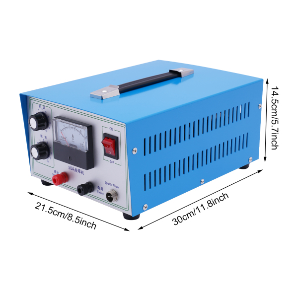 Máquina de soldadura por puntos de 50 A con chispa de impulso, Herramienta portátil de reparación de soldadura de joyas