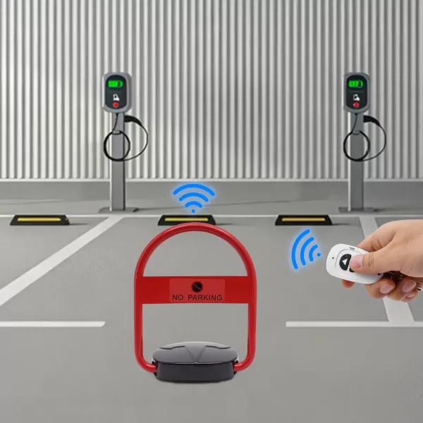 Cerradura de espacio de estacionamiento 46*56 cm, con control remoto, Capacidad de carga 8T, Cerradura de estacionamiento electrónica, rojo Cerradura de espacio de estacionamiento 46*56 cm, con control remoto, Capacidad de carga 8T, Cerradura de estacionamiento electrónica, rojo