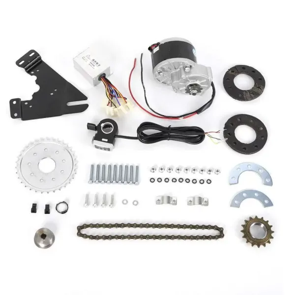 Kit de conversión para bicicleta eléctrica de 250 W, 24 V, motor de cepillo con rueda libre
