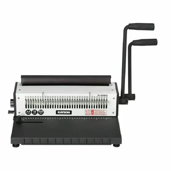Máquina de encuadernación de alambre, perforadora A4, 34 anillas, 130 páginas con mango redondo de acero