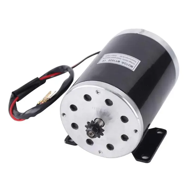 Motor de cepillo eléctrico 1000 W CC 36 V para bicicleta eléctrica Scooter 3000 rpm, MY1020 reversible, imán permanente motor 12 conductos