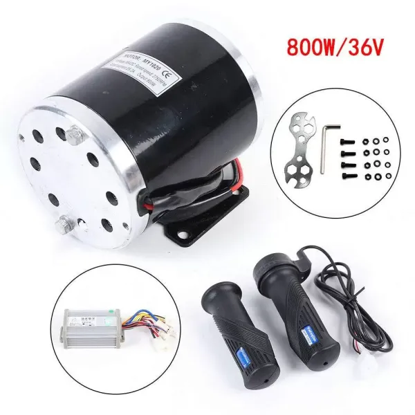 Kit de conversión de Scooter pequeño Scooter eléctrico Motor Cepillo Controlador del Motor Acelerador 36V 800W Kit de conversión de Scooter pequeño Scooter eléctrico Motor Cepillo Controlador del Motor Acelerador 36V 800W