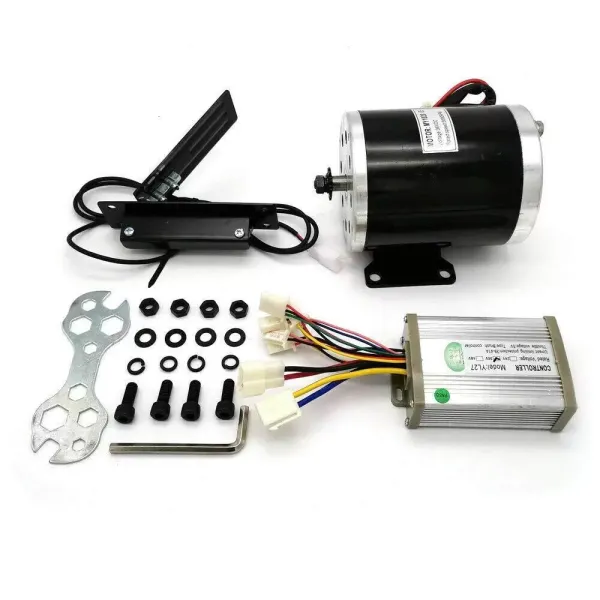 Motor eléctrico cepillado con controlador y pedal 36V DC 800W Kit de conversión de bicicleta eléctrica potente motor eléctrico de 2800rpm