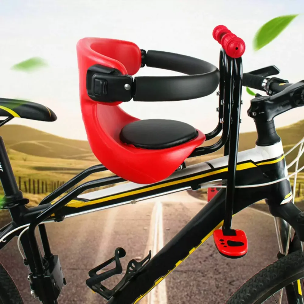 Asiento de seguridad para bicicleta infantil con pasamanos antideslizantes, elevadores para niños, desmontable