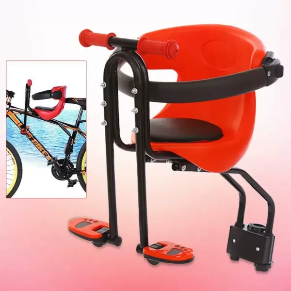 Asiento de seguridad para bicicleta infantil con pasamanos antideslizantes, elevadores para niños, desmontable