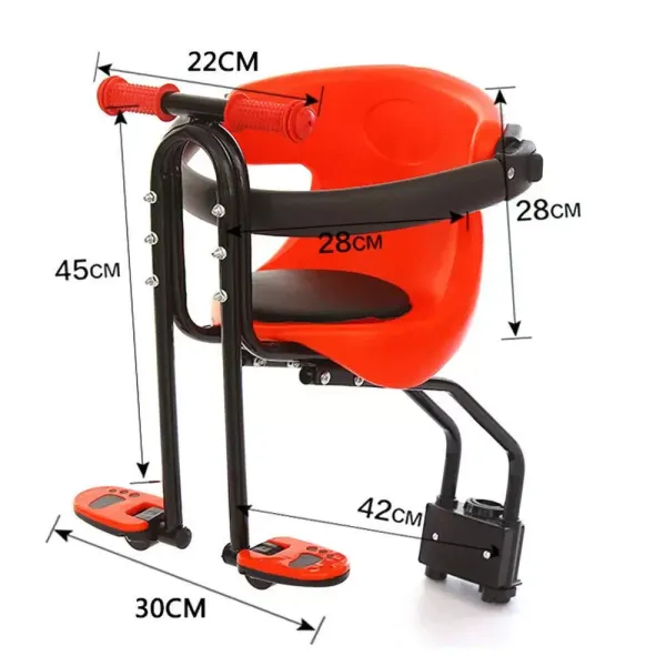 Asiento de seguridad para bicicleta infantil con pasamanos antideslizantes, elevadores para niños, desmontable