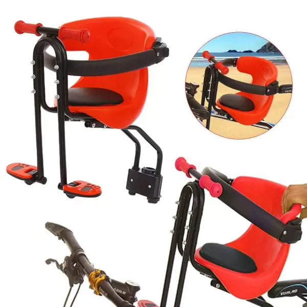 Asiento de seguridad para bicicleta infantil con pasamanos antideslizantes, elevadores para niños, desmontable