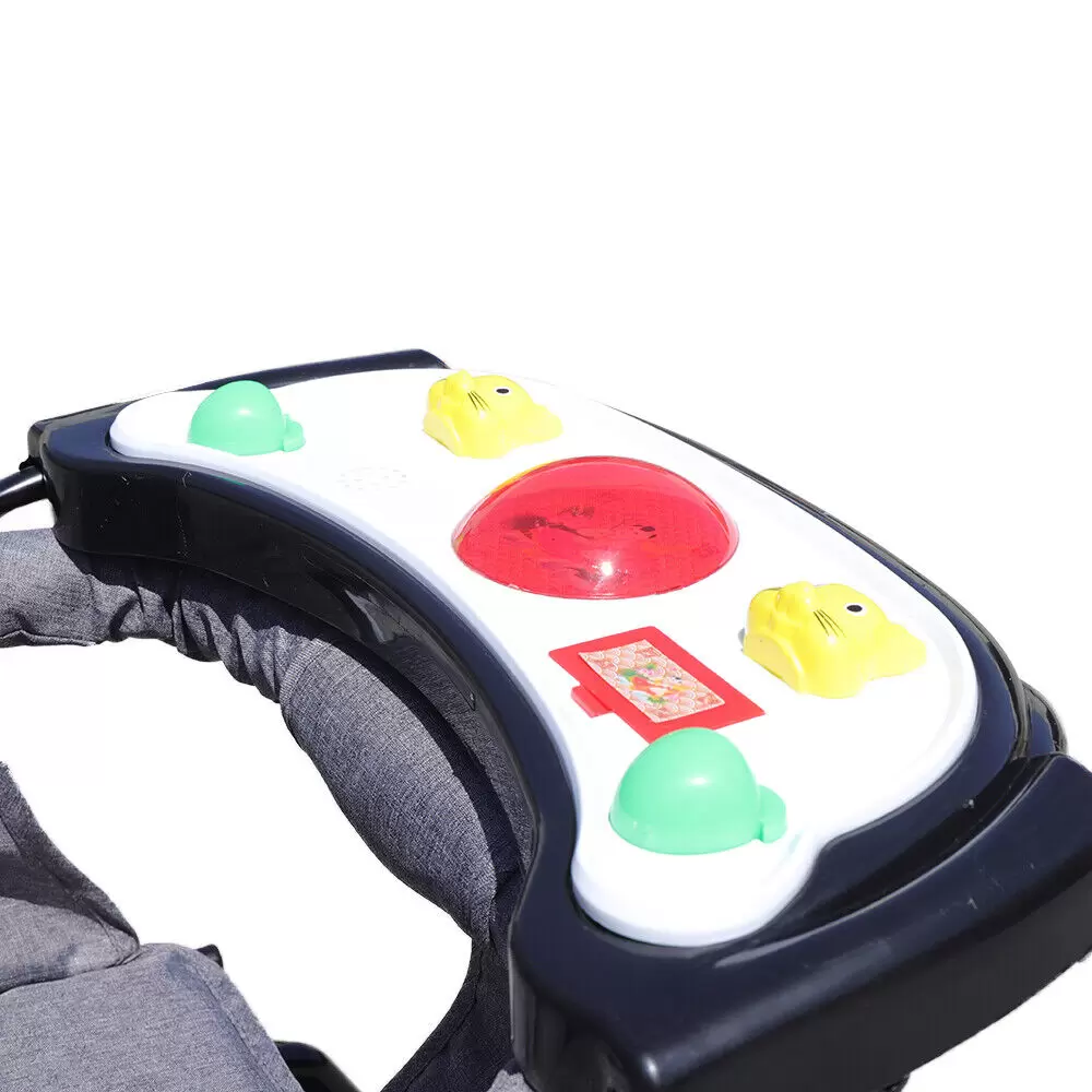 Cochecito plegable doble con cinturones de seguridad, ruedas bloqueables, cojín para dormir y mesa de alimentación