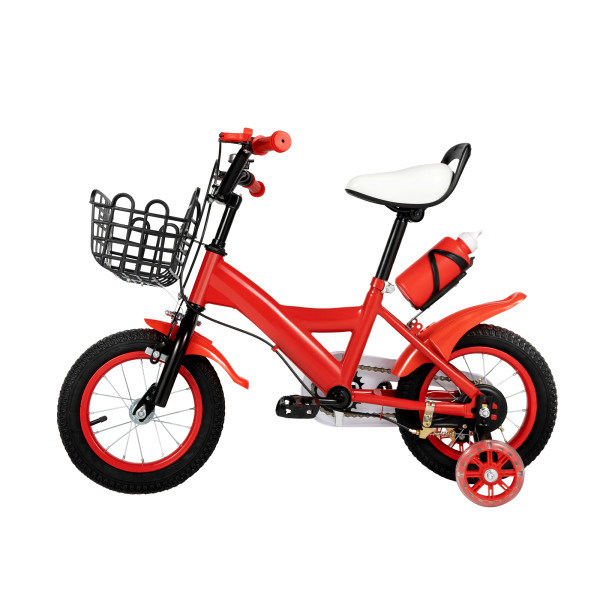 Bicicleta infantil de 12 pulgadas con ruedas adicionales, para principiantes con freno delantero y trasero, para niños de 2 a 5 años, altura 75–110 cm Bicicleta infantil de 12 pulgadas con ruedas adicionales, para principiantes con freno delantero y trasero, para niños de 2 a 5 años, altura 75–110 cm