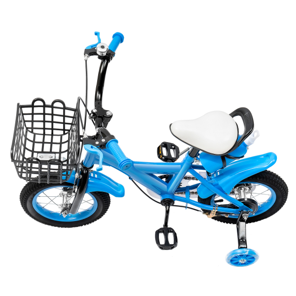 Bicicleta infantil de 12 pulgadas para niños con ruedas de apoyo, bicicleta educativa para 3 años con timbre y ruedas de doble freno (azul) Bicicleta infantil de 12 pulgadas para niños con ruedas de apoyo, bicicleta educativa para 3 años con timbre y ruedas de doble freno (azul)