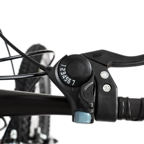 Bicicleta de montaña de 20 pulgadas, para niños y niñas con freno de doble disco, de acero al carbono de 7 velocidades, máx. 85 kg, color verde