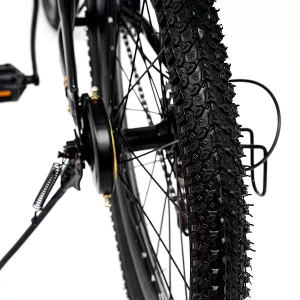 Bicicleta de montaña de 20 pulgadas, para niños y niñas con freno de doble disco, de acero al carbono de 7 velocidades, máx. 85 kg, color verde