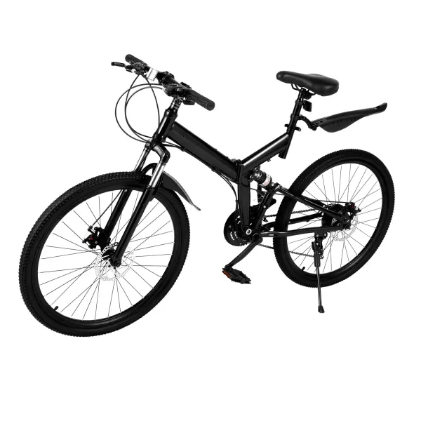 CNCEST Bicicleta plegable de montaña, 26 pulgadas, plegable, 21 velocidades, para mujer, niño, peso de carga, 150 kg, altura ajustable CNCEST Bicicleta plegable de montaña, 26 pulgadas, plegable, 21 velocidades, para mujer, niño, peso de carga, 150 kg, altura ajustable