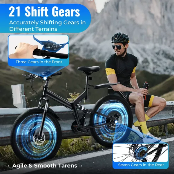 CNCEST Bicicleta plegable de montaña, 26 pulgadas, plegable, 21 velocidades, para mujer, niño, peso de carga, 150 kg, altura ajustable CNCEST Bicicleta plegable de montaña, 26 pulgadas, plegable, 21 velocidades, para mujer, niño, peso de carga, 150 kg, altura ajustable