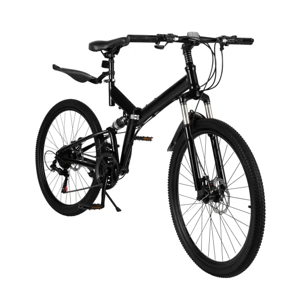 CNCEST Bicicleta plegable de montaña, 26 pulgadas, plegable, 21 velocidades, para mujer, niño, peso de carga, 150 kg, altura ajustable CNCEST Bicicleta plegable de montaña, 26 pulgadas, plegable, 21 velocidades, para mujer, niño, peso de carga, 150 kg, altura ajustable