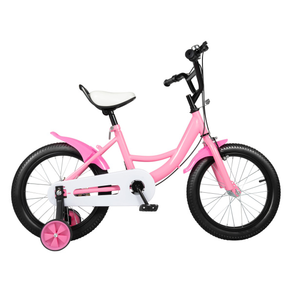 Bicicleta infantil unisex de 16 pulgadas, estabilizadores de equilibrio de acero, antideslizante, con ruedas de apoyo extraíbles, para 4 - 8 años