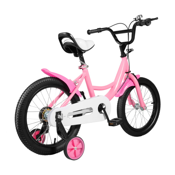 Bicicleta infantil unisex de 16 pulgadas, estabilizadores de equilibrio de acero, antideslizante, con ruedas de apoyo extraíbles, para 4 - 8 años Bicicleta infantil unisex de 16 pulgadas, estabilizadores de equilibrio de acero, antideslizante, con ruedas de apoyo extraíbles, para 4 - 8 años