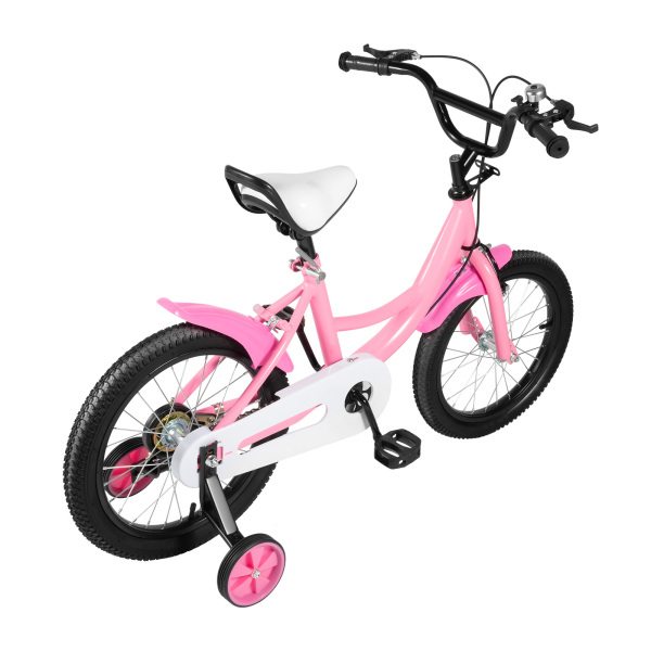 Bicicleta infantil unisex de 16 pulgadas, estabilizadores de equilibrio de acero, antideslizante, con ruedas de apoyo extraíbles, para 4 - 8 años Bicicleta infantil unisex de 16 pulgadas, estabilizadores de equilibrio de acero, antideslizante, con ruedas de apoyo extraíbles, para 4 - 8 años
