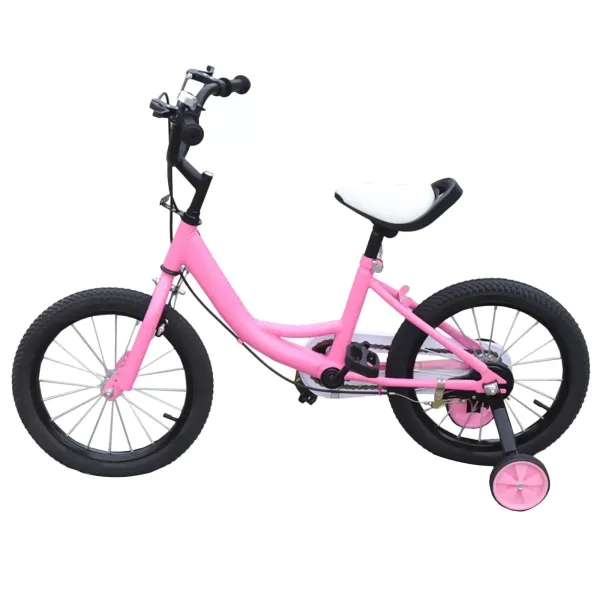 Bicicleta infantil unisex de 16 pulgadas, estabilizadores de equilibrio de acero, antideslizante, con ruedas de apoyo extraíbles, para 4 - 8 años