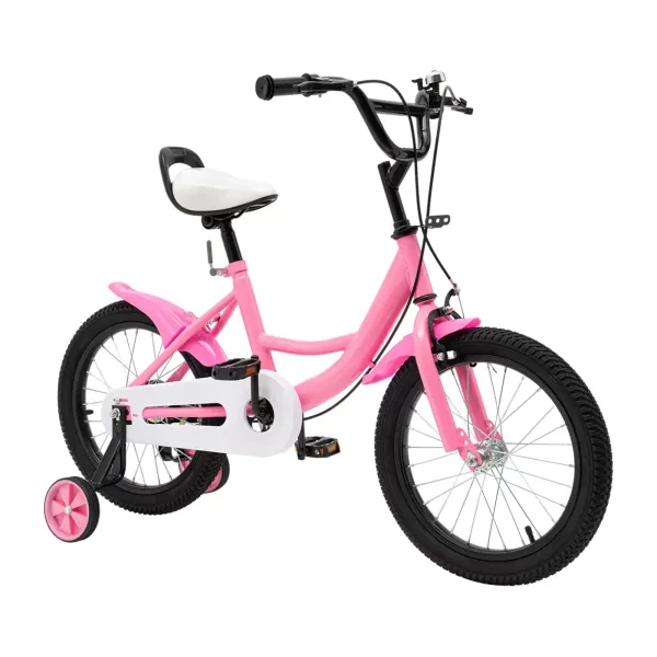 Bicicleta infantil unisex de 16 pulgadas, estabilizadores de equilibrio de acero, antideslizante, con ruedas de apoyo extraíbles, para 4 - 8 años Bicicleta infantil unisex de 16 pulgadas, estabilizadores de equilibrio de acero, antideslizante, con ruedas de apoyo extraíbles, para 4 - 8 años