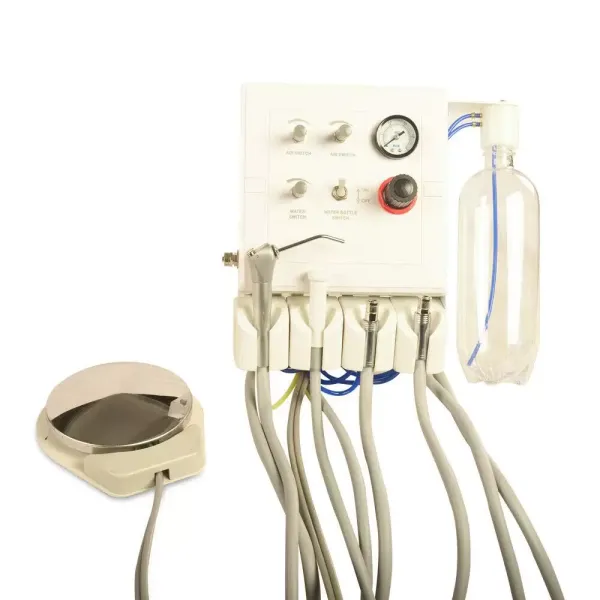 CNCEST Unidad de manguera móvil de 4 orificios con control de aire, tipo de succión débil, unidad de turbina de pared, compresor de trabajo