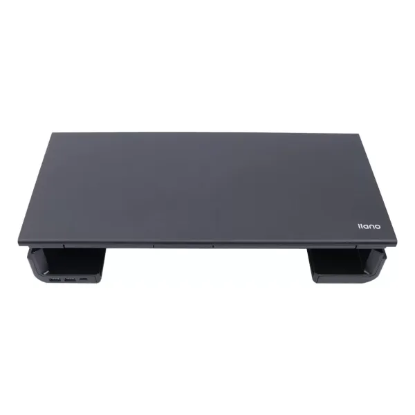 Soporte para monitor de acero metálico para ordenador vertical soporta transferencia de datos hasta con cable Micro B a USB 3.0, color negro