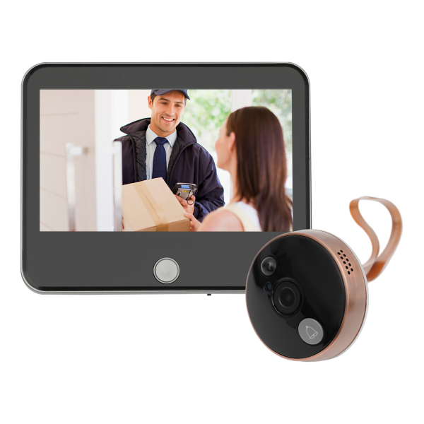 Timbre de puerta con cámara de 140 ° de gran ángulo, de 1,3 megapíxeles, con batería de 4000 mAh y sensor PIR