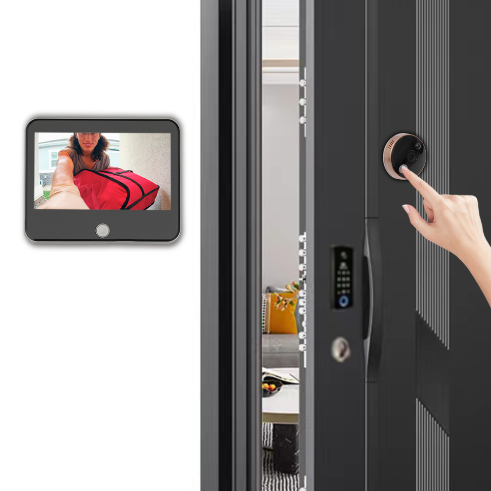 Timbre de puerta con cámara de 140 ° de gran ángulo, de 1,3 megapíxeles, con batería de 4000 mAh y sensor PIR