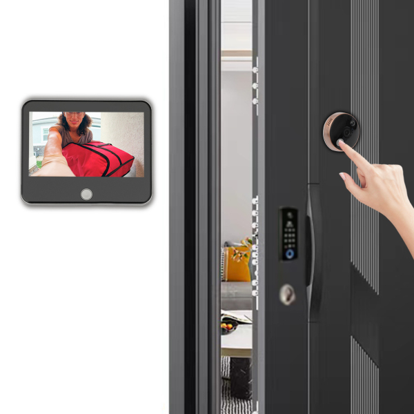 Timbre de puerta con cámara de 140 ° de gran ángulo, de 1,3 megapíxeles, con batería de 4000 mAh y sensor PIR
