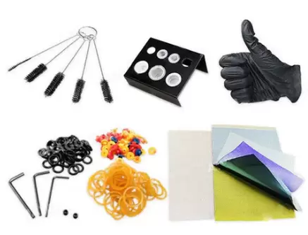 Kit completo de tatuaje con cartucho, máquina de tatuaje rotativa