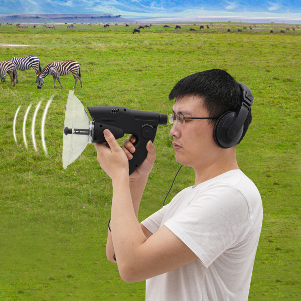 Dispositivo de escucha con micrófono para la observación de aves, Distancia de grabación: 100m, Sensibilidad: -68 ~ -50dB