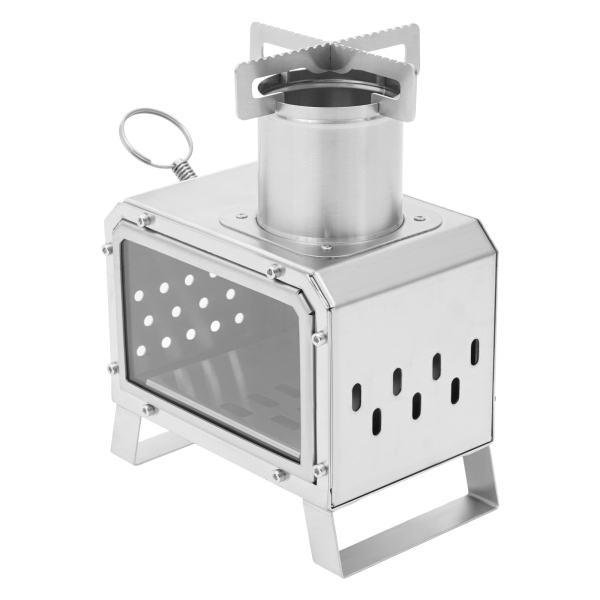 Estufa de camping, estufa de camping portátil para mochilero, estufa de camping de leña para cocinar al aire libre senderismo barbacoa