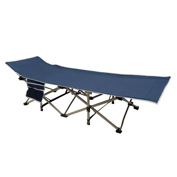 Cama de camping para tienda de campaña, cama plegable para camping, senderismo, cama ligera para exteriores, con bolsa de almacenamiento, color azul