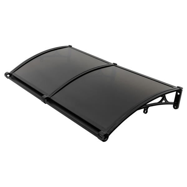 Toldo de lluvia para puerta de entrada, caseta de lluvia para puerta de entrada, protección solar, 120*60cm, Negro