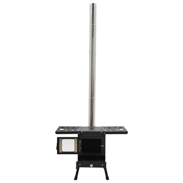 Estufa plegable de leña para acampar al aire libre, estufa portátil para tienda de campaña, Rango de altura ajustable: 36-56cm