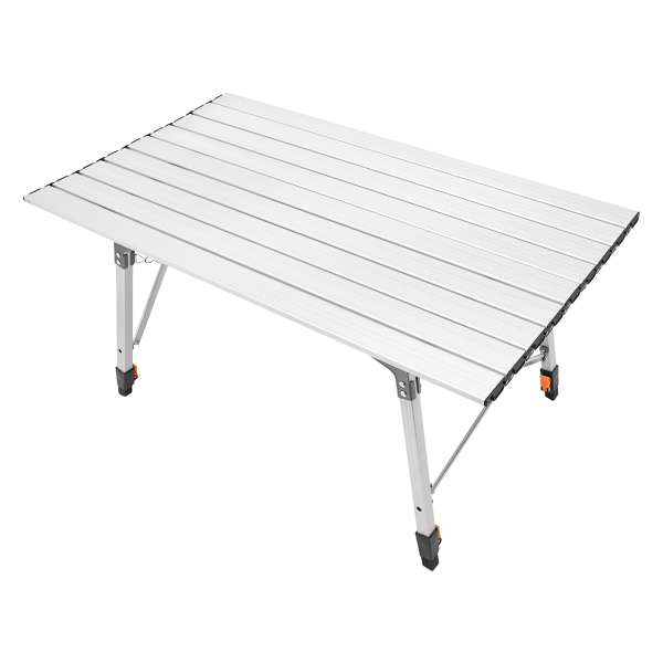 90x51.5x45-65cm Mesa de camping plegable, mesa de camping, mesa plegable con ajuste de altura, Plata 90x51.5x45-65cm Mesa de camping plegable, mesa de camping, mesa plegable con ajuste de altura, Plata