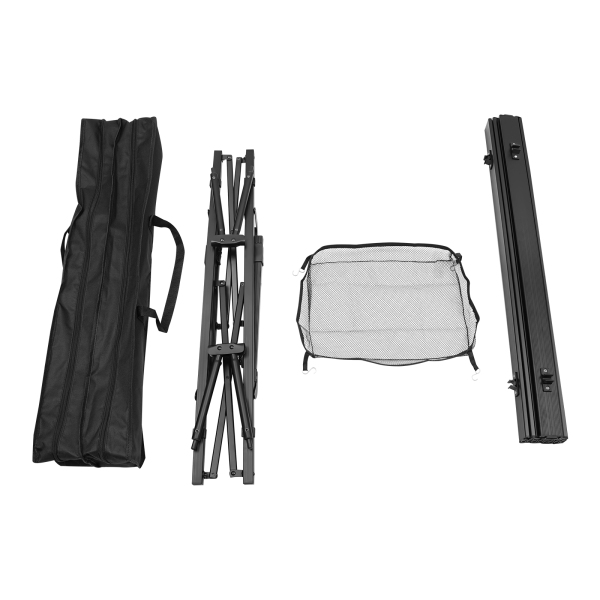90*51*45-65cm Mesa de camping plegable, mesa de camping, mesa plegable con ajuste de altura, Negro