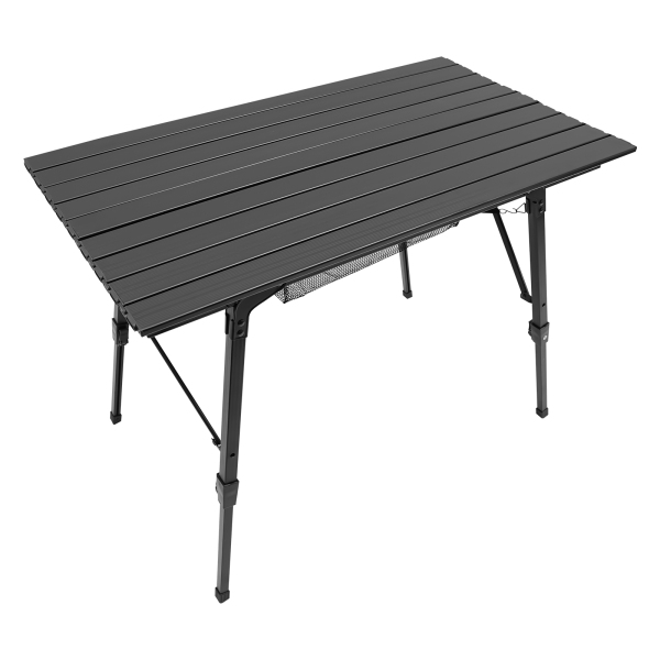90*51*45-65cm Mesa de camping plegable, mesa de camping, mesa plegable con ajuste de altura, Negro