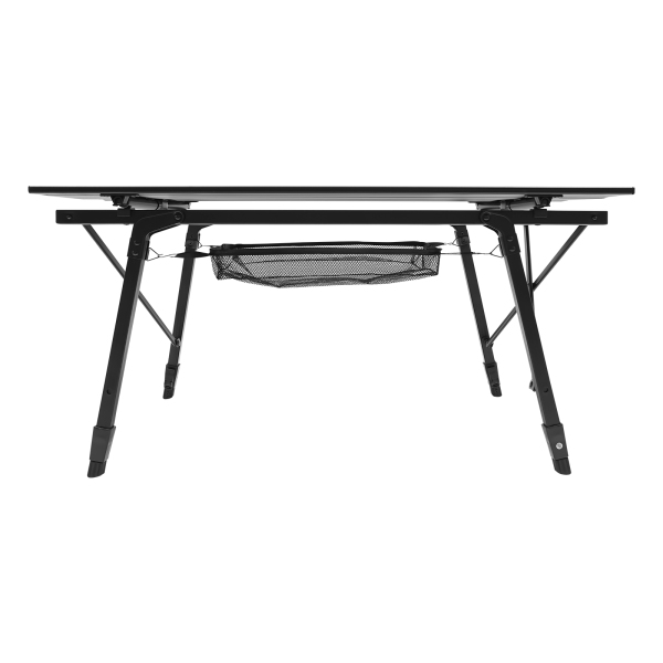 90*51*45-65cm Mesa de camping plegable, mesa de camping, mesa plegable con ajuste de altura, Negro