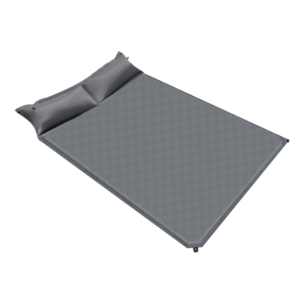 Colchón de aire autohinchable, colchoneta para dormir autohinchable, práctica para acampar al aire libre, Gris, Doble Colchón de aire autohinchable, colchoneta para dormir autohinchable, práctica para acampar al aire libre, Gris, Doble