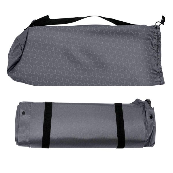 Colchón de aire autohinchable, colchoneta para dormir autohinchable, práctica para acampar al aire libre, Gris, Doble