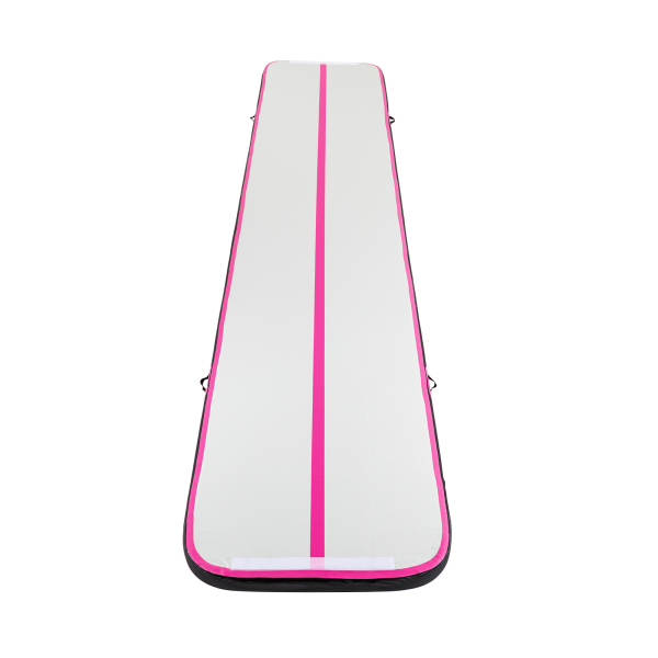 Colchoneta de gimnasia hinchable, 5m, con bomba de aire, colchoneta deportiva yoga, gimnasia & fitness, negro y rosa Colchoneta de gimnasia hinchable, 5m, con bomba de aire, colchoneta deportiva yoga, gimnasia & fitness, negro y rosa
