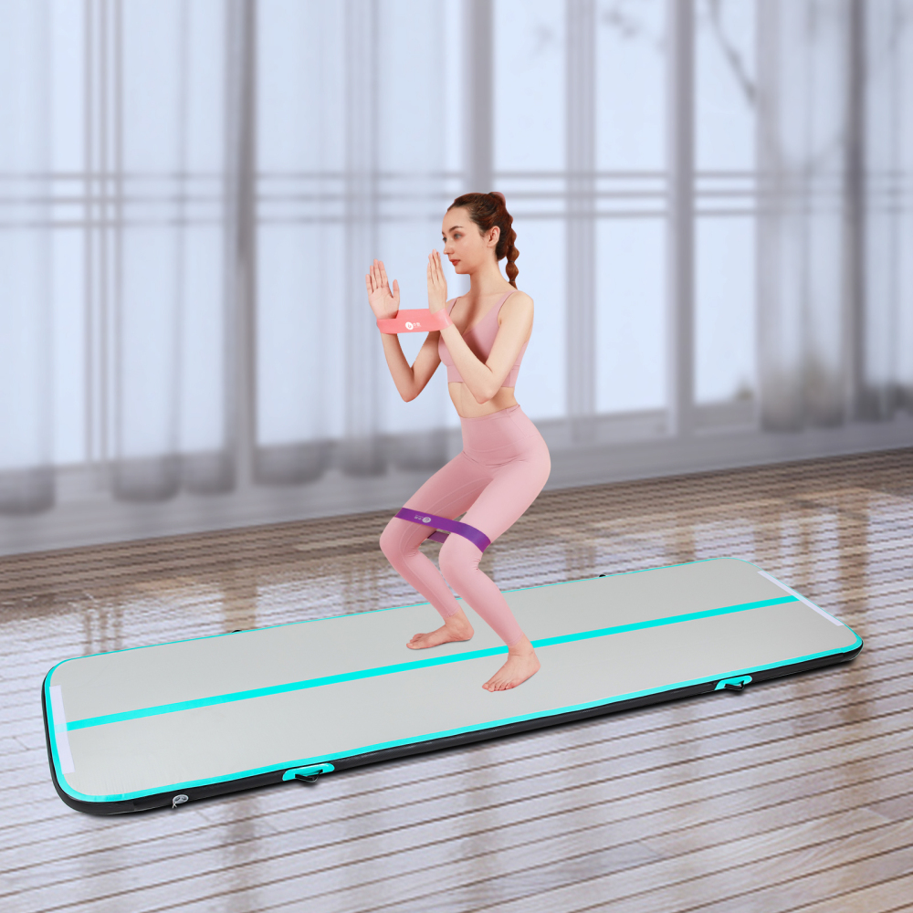Colchoneta de gimnasia hinchable, para volteretas, entrenamiento, deportiva yoga, gimnasia & fitness
