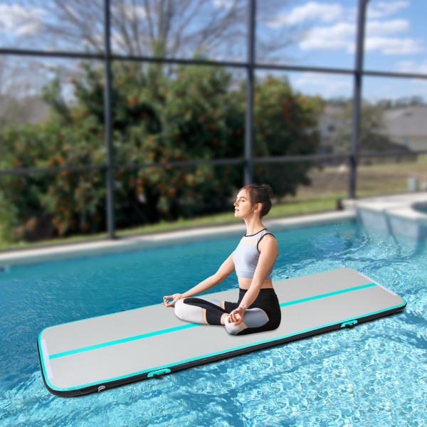 Colchoneta de gimnasia hinchable, para volteretas, entrenamiento, deportiva yoga, gimnasia & fitness Colchoneta de gimnasia hinchable, para volteretas, entrenamiento, deportiva yoga, gimnasia & fitness