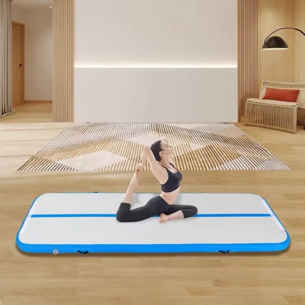 Esterilla de gimnasia de 3 m para el hogar, esterilla de gimnasia, de fitness, de yoga, con bomba de aire