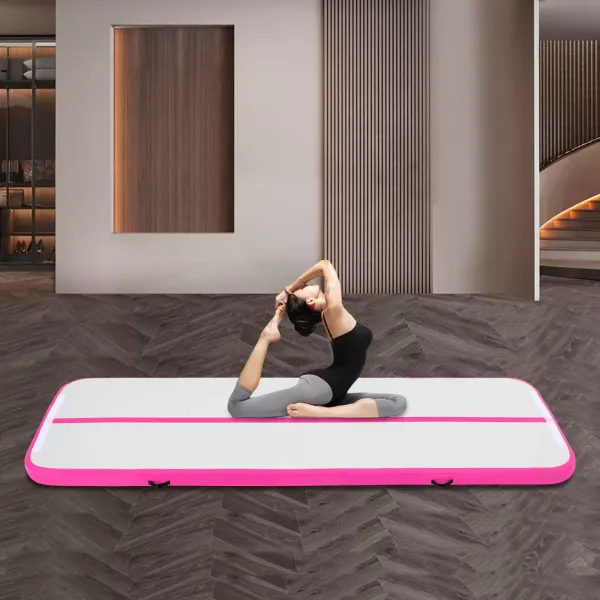 Esterilla de gimnasia de 3 m para el hogar, esterilla de fitness, esterilla de yoga, esterilla de gimnasia inflable, con bomba de aire
